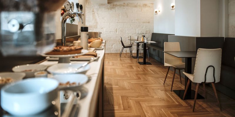 angolo della Sala Colazione di Palazzo dei Tolomei a Lecce